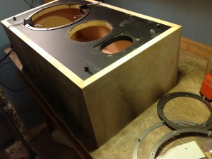 Bare MDF cabinets ready for rings