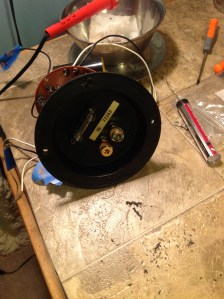 New binding posts from the back. They are very easy to use.