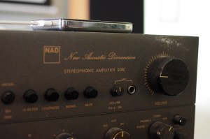 NAD 3080 Detail. Typeface and color slightly different than in later models